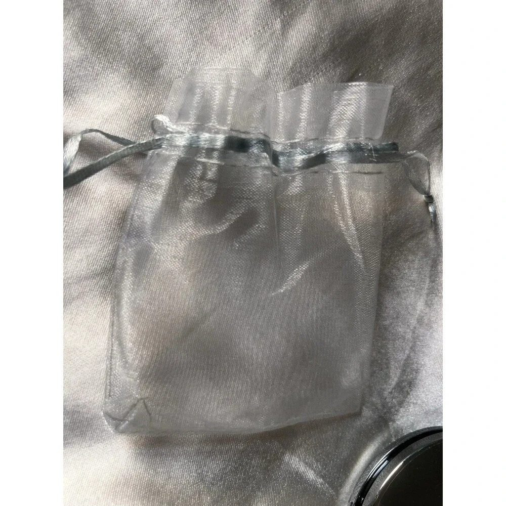 Make Up Mirror Compact In Little Pouch With Diamante Pieces On Lid Brand New